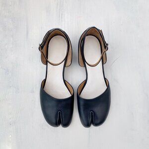 Maison Margiela Black Tabi Ankle Strap Heels
